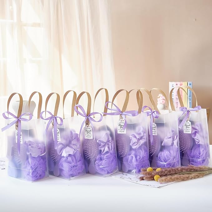74Pcs Baby Shower Prizes for Game Winners Baby Shower Favors Gifts including Headband Hair Brush Jewelry Box with Gift Bag for Baby Shower Game Prizes Wedding Bridal Shower Favors (Purple)