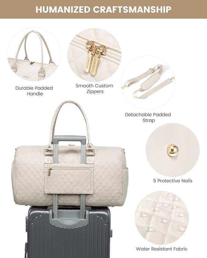 LOVEVOOK Travel Duffle Bag, Weekender Bag for Women with Toiletry Bag, Carry on Overnight Bag with Shoe Compartment, Gym Duffel Bag with Wet Pocket, Mommy Hospital Bags for Labor and Delivery