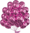 PartyWoo Metallic Hot Pink Balloons 50 pcs 12 Inch Metallic Pink Magenta Fushsia Latex Helium Balloons for Birthday Valentine's Day Bachelorette Wedding Baby Shower Party Decorations Pink-G114