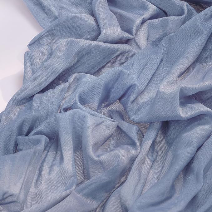 Socomi 3pcs Dusty Blue Easter Spring Cheesecloth Table Runner Boho Rustic Gauze 120 inch 10FT Cheese Cloth Runner for Wedding Party Baby Shower Birthday Home Decor Holiday Decorations