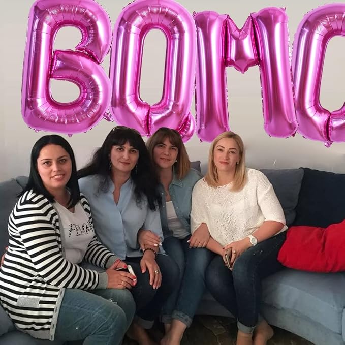 TONIFUL 40 Inch Large Rose Red Letter B Balloons Giant Hot Pink Alphabet Letter Balloons,Foil Mylar Big Balloons for Birthday Party Anniversary Supplies Decorations