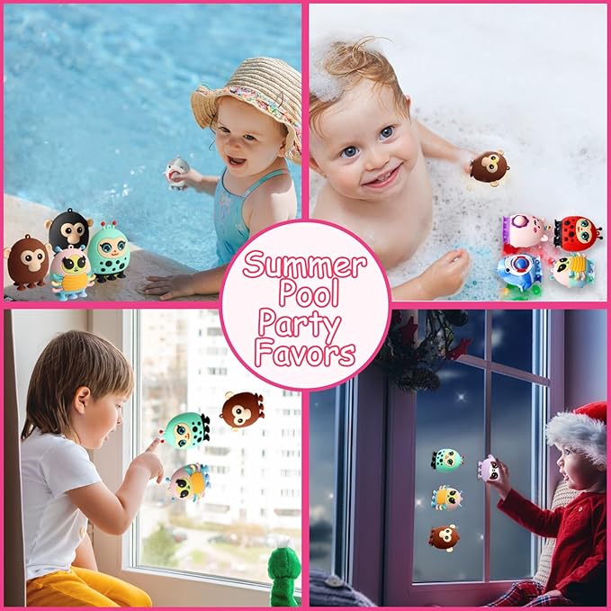 12 PCS Animal Suction Pop Fidget Toys, 3D Silicone Suction Toys for Kids, Fidgets Party Favors, Goodie Bags Stuffers, Pinata Stuffers, Carnival Prizes, Bulk Kids Prizes