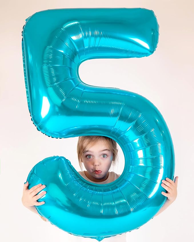 Light Blue Number 8 Balloon 40 Inch, 8 Balloon Number, 8th Birthday Decorations, Light Blue Party Supplies for Boys Girls