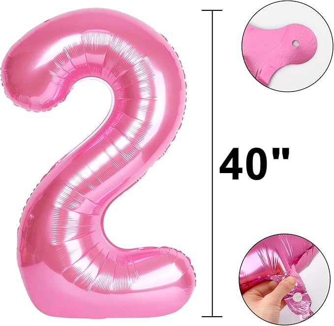 40 Inch Pink Number 20 Digital Balloon,Jumbo Mylar Foil Helium Balloon for 20 Balloons for Birthday Party,Wedding Anniversary Party Decorations