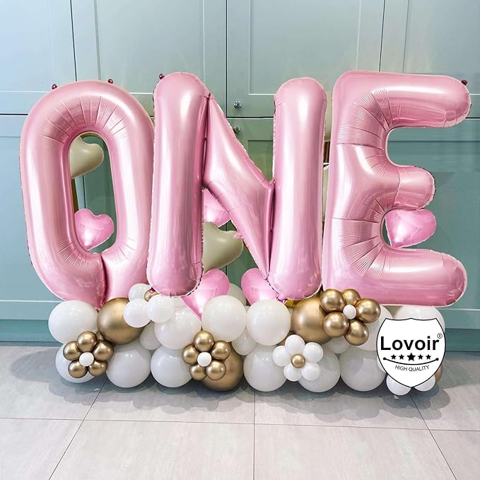 Pink Letter P Balloons, 40 Inch Pastel Pink Letter Balloons P Foil Mylar Helium Pink Letter Balloons for Birthday Party Supplies Anniversary Event Celebration Decorations Alphabet Pink P