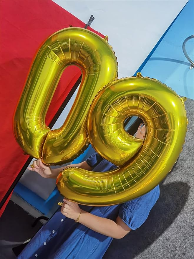 32 Inch Gold Number 6 Balloons Foil Ballon Digital Birthday Party Decoration Supplies (Gold Number 6 Balloon)
