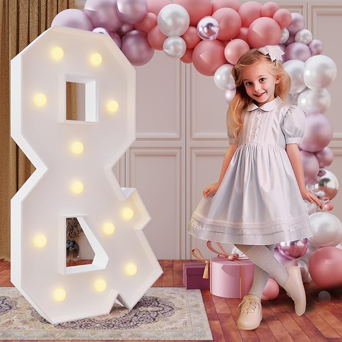 imprsv 4FT Marquee Light Up Letters for Birthday Party Decorations Large Marquee Letters for Wedding Event Bridal Shower Engagement Anniversarty Party Decor,Letter &