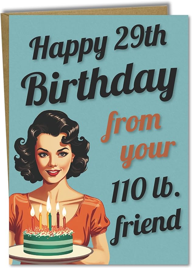 Katie Doodle - Funny Best Friend Birthday Cards (Bulk / 6 Pack) - Great for 30th, 40th, 50th, 60th, 65th, 70th, 75th, 80th, 90th birthday Gifts for Women Her Friendship -Includes 6 Cards & 6 Envelopes