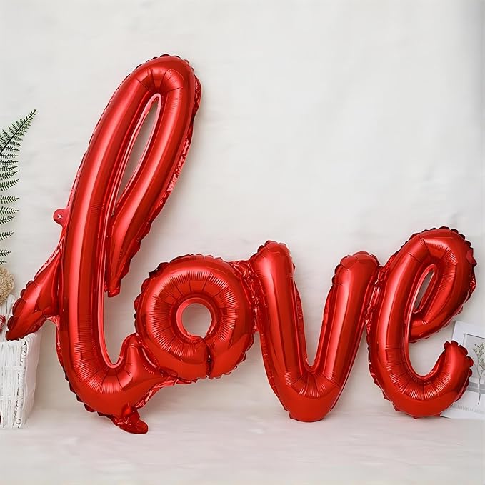 5 Pcs Red Heart Shaped Balloons Red Love Valentine Balloons for Valentines Day Bridal Shower Wedding Party Decorations