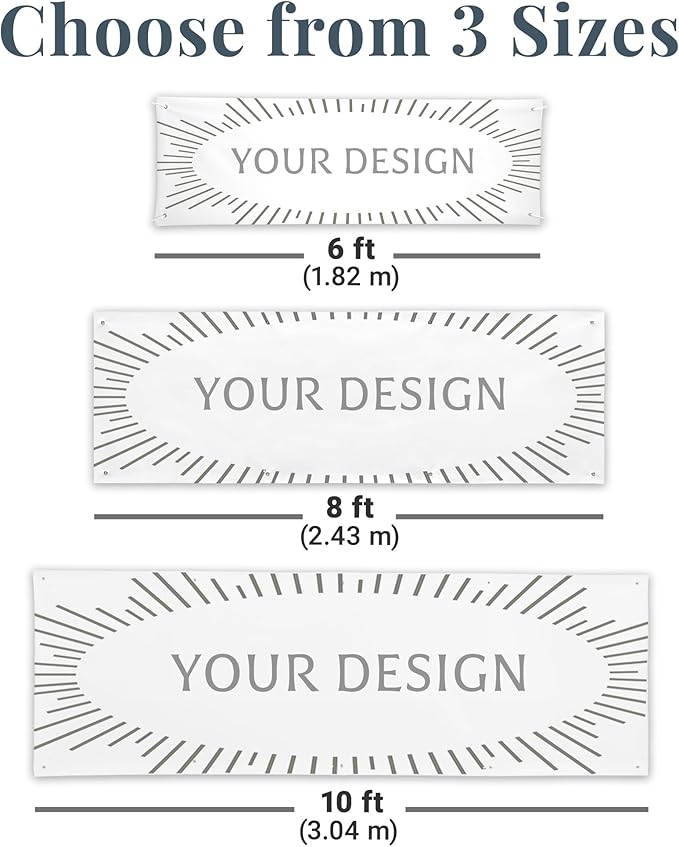 Let's Make Memories Personalized Birthday Banner - Kids Party Decorations - Custom Happy Birthday Banner - Indoor/Outdoor Vinyl - Any Text and Photo - Red Multi - 8ft