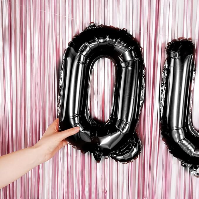 Restaurantware-Balloonify 16 Inch Letter Balloon, 1 Alphabet Party Balloon - Letter Q, Self-Sealing, Black Foil Mylar Finish, Hanging Loop, Decoration For Birthday, Wedding, Or Graduation