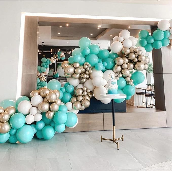 130pcs Teal Balloons Different Sizes 18" 12" 10" 5" Turquoise Blue Balloons for Boys Girls Baby Shower Wedding Anniversary Graduation Engagements Birthday Party Decorations