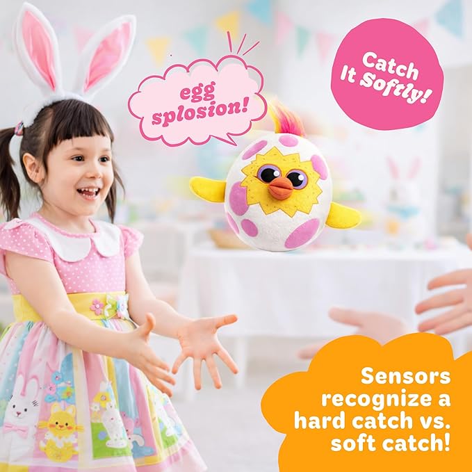 Move2Play, Easter Egg Toss Kids Game | Easter Basket Stuffer & Gift for Kids Ages 3-8+ | Hilarious Indoor/Outdoor Game | Fun Easter Toy for Toddlers, Boys & Girls