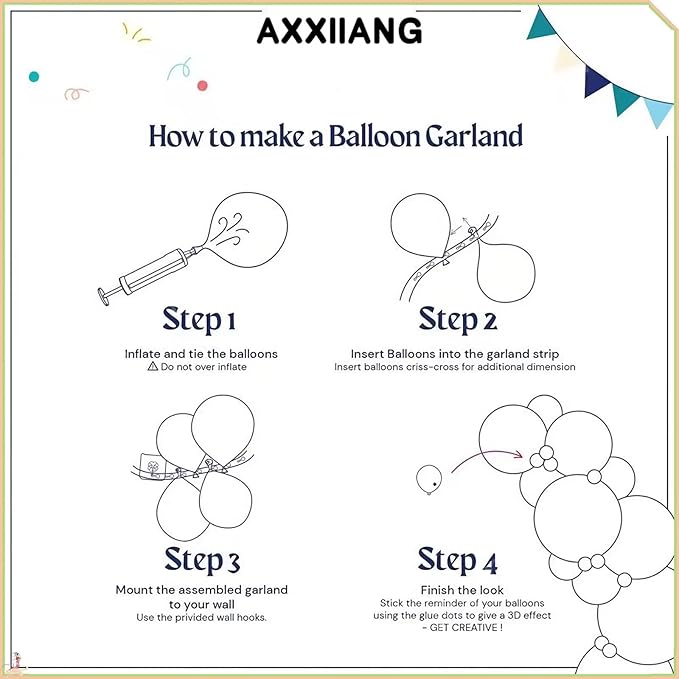 Royal Blue and Gold Balloon Garland Arch Kit, 160Pcs Navy Blue White Chrome Gold Latex Balloons for New Year Wedding Birthday Party Decorations
