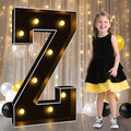 Pooqla 3FT Marquee Light Up Letters, Black LED Party Decor Large Marquee Letters 3 Feet Tall, Giant Mosaic Letter for Birthday Graduation Anniversary Wedding Decoration, Letter Z