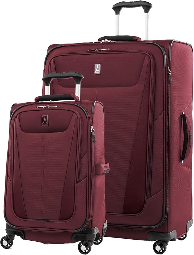 Travelpro Maxlite 5 Softside Expandable Luggage with 4 Spinner Wheels, Lightweight Suitcase, Men and Women, Burgundy, 2-Piece Set (21/29)