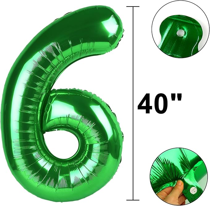 40 Inch Green Number 16 Digital Balloon,Jumbo Mylar Foil Helium Balloon for 16 Balloons for Birthday Party,Wedding Anniversary Party Decorations