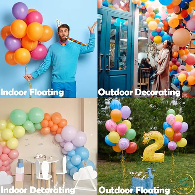 AFTERLOON® Biodegradable Mini Balloons 50 pcs Gold 5 Inch, Matte Color Thickened Extra Strong Latex Helium Float, Baby Shower Gender Reveal Garland Arch Wedding Kids Birthday Party Decorations