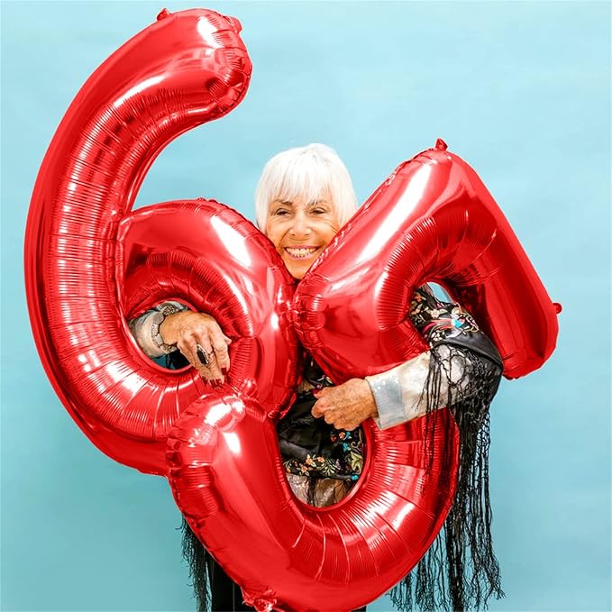 Red 18 Balloon Numbers and Confetti Balloons, 40" Number 1 and 8 Mylar Foil Balloons Self Inflating, 18th 81st Birthday Balloons Set for Boys Girls Women Men Birthday Anniversary Party Decorations
