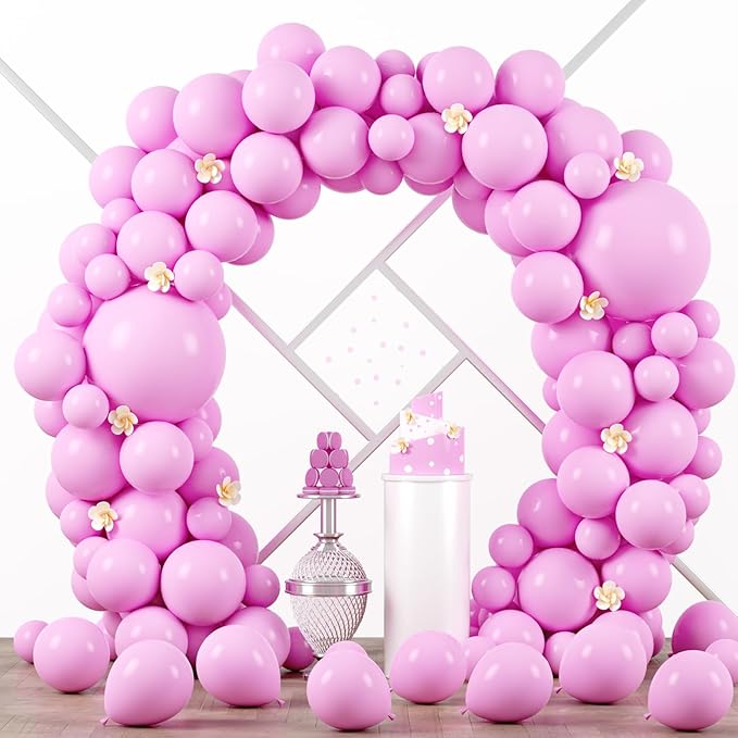 90pack Pink Balloons Different Size 18/12/10/5 Inch Pink Balloon Garland Arch Kit for Graduation, Wedding, Birthday, Princess, Valentine's Day, Baby Shower, Anniversary Party Decorations