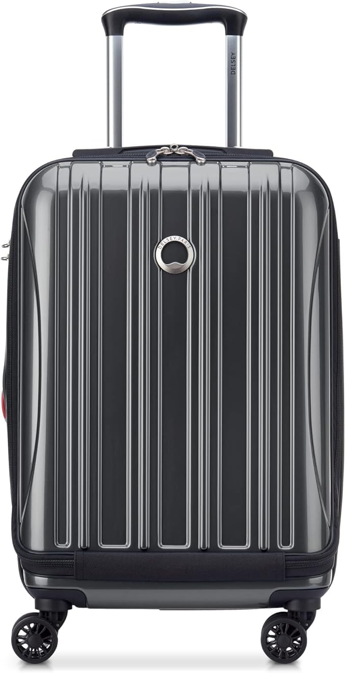 DELSEY PARIS Helium Aero Hardside Expandable Luggage with Spinner Wheels, Titanium, Carry-On 19 Inch