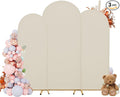 Arch Covers,Arch Backdrop Stand Fitted Cover for Wedding Birthday Party Ceremony Banquet Decoration(7.2FT&6.6FT&6FT,Off-White,Cover Only)