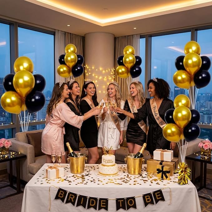 Aluminum Foil Balloon Weights for Parties (6 pcs) - 0.31lb (140g) Each - Premium Balloon Anchors for Birthday, Wedding, Dinner, Indoor & Outdoor Decorations(Gold 6pcs)