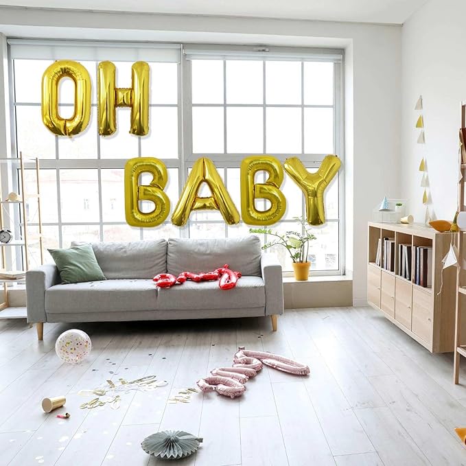Q Letter Balloons, 40 Inch Large Gold Letter Balloons, A to Z Mylar Balloons Letters, Q Foil Balloon, for Birthday, Baby Shower, Wedding, Anniversary Party Decoration