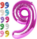 Big Rosy Purple 40 Inch 9 Balloon Number, Jumbo Giant 9th 19 29 39 49 99 Birthday Party Decorations, Large Rosy Purple Foil Balloons Anniversary Birthday Party Engagement Decorations