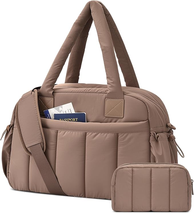 oscaurt Gym Bag for Women Lightweight Duffle Bag for Travel with Toiletry Pouch Water Resistant Carry On Weekender Overnight Duffel