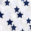 Navy-Blue White-Silver Party-Decorations Birthday Garland - 62ft Twinkle Little Star Hanging Streamers Banner,Wedding Bachelorette Bridal Baby Shower Graduation Decor Hugtmr