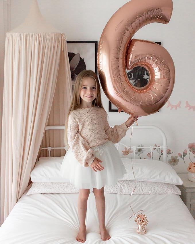 50 Balloon Number, Rose Gold Number 50th Birthday Balloons 40 Inch, 50 Years Old Rose Gold Birthday Decorations for Men Women, 50th Anniversary Decorations
