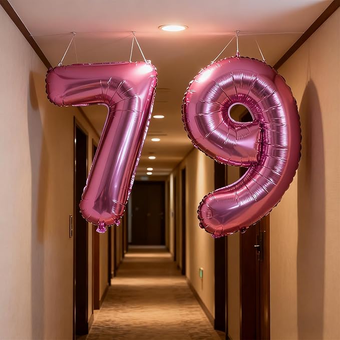 40 Inch Large Foil Helium Number Balloon Birthday Wedding Party 0-9 (Pink, 5)
