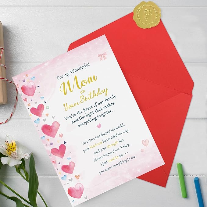 Mom Birthday Card, Funny Birthday Card Gifts from Daughter Son, Happy Birthday to A Great Mom