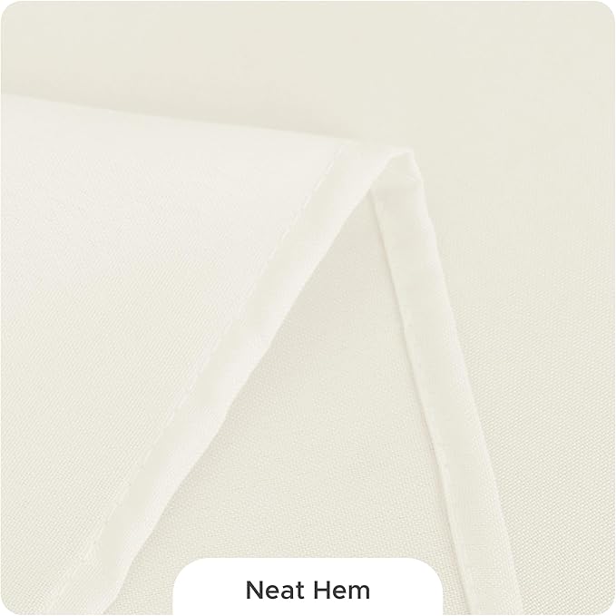 Fitable 8 Pack Rectangle Tablecloths: Stain Resistant Wrinkle Free Circle Table Clothes, Washable Reusable Polyester Table Covers for Wedding Party Birthday Banquet Reception(Ivory, 90x132 Inch)