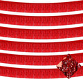 10 Pack 10 Feet Red Foil Fringe Garland Metallic Tinsel Streamers Banner Wall Hanging Curtain Backdrop for Parade Floats, Bachelorette, Wedding, Birthday, Halloween, Christmas Party Decorations