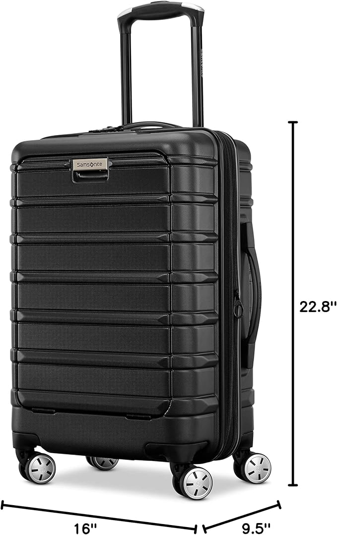 Samsonite Omni 2 Pro Hardside Expandable Luggage with Spinner Wheels, Pro Carry-on, MIDNIGHT BLACK
