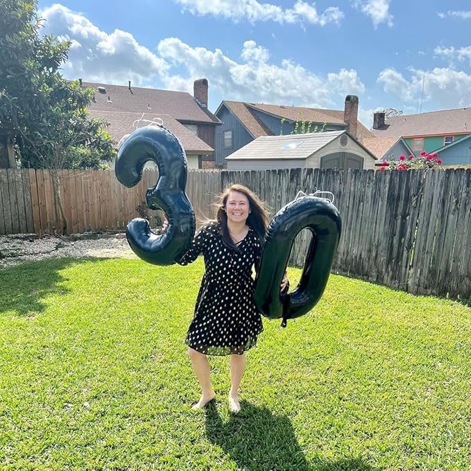 Black Number 8 Balloon 40 Inch, 8 Balloon Number, 8th Birthday Decorations, Black Party Supplies for Boys Girls