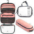 Toiletry Bag Kit Set: Hanging Travel Toiletry Bag + 311 TSA Cosmetic Liquid Bag + Ultralight Accessory Organizer Pouch