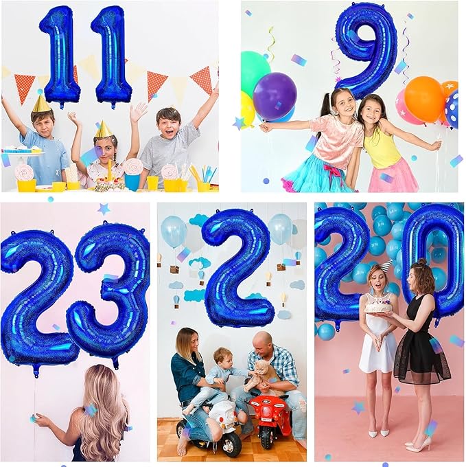 40 inch Navy Blue Number Balloon Dark Blue 5 Balloons Giant Foil Helium Balloons Blue Number 5 Balloon for 5th Birthday Party Decorations