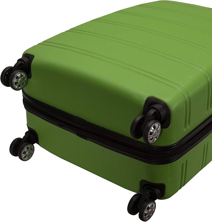 Rockland Melbourne Hardside 2 Piece Expandable Spinner Wheel Luggage Set, (20"/28"), Green