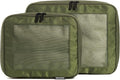 Aerotrunk Compression Packing Cubes for Travel - Luggage Organizer Bags - Double Zipper Packing Cubes for Suitcases (2-Pack, Olive)