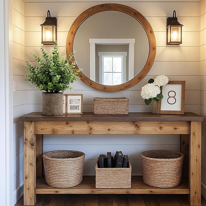 2 Pack Small Fake Plants 14" Eucalyptus Potted Artificial Plants for Shelf Desk Home Bathroom Farmhouse Room Coffee Table Decor (Sage Green-Large)