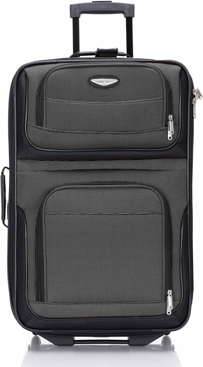 Travel Select Amsterdam Softside Expandable Luggage with Rolling Wheels, Gray, 4-Piece Set (15/21/25/29)