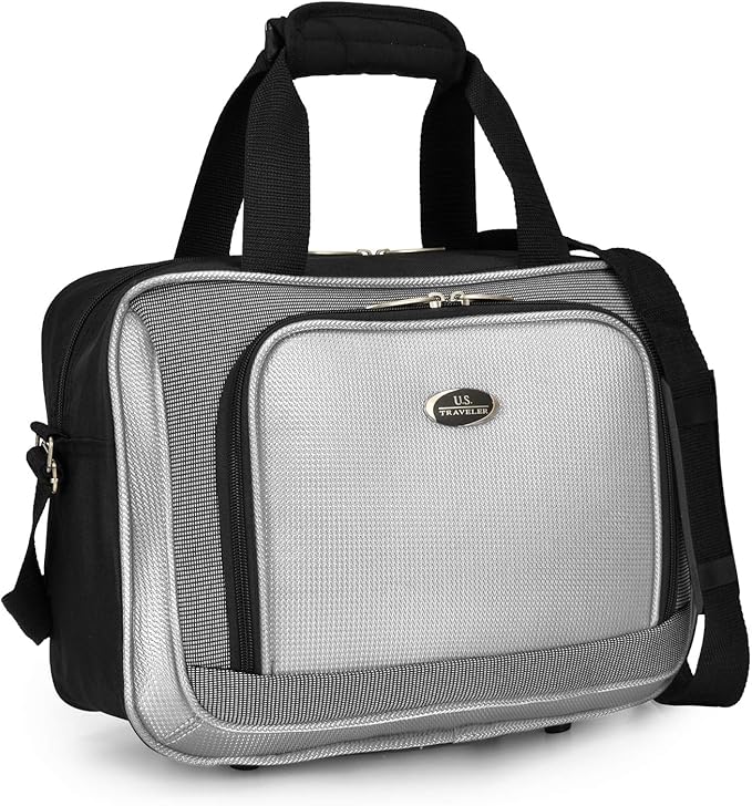 U.S. Traveler New Yorker Lightweight Expandable Rolling Luggage, Charcoal, 4-Piece Set