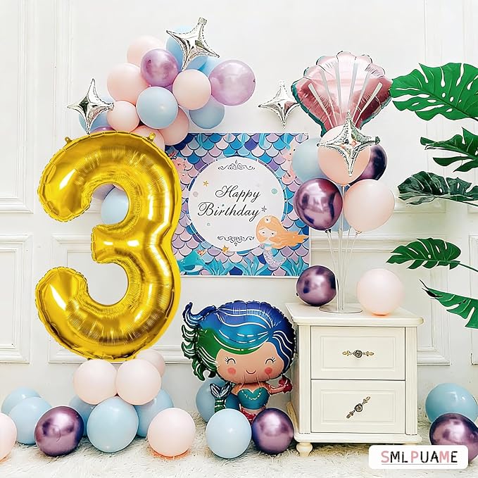 Smlpuame 40 inch Number Balloon 0-9 Gold Large Number 23 Balloons for Birthday Party Celebration Decorations Supplies
