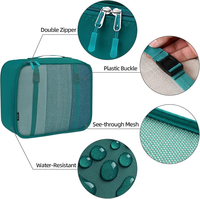 BAGAIL 6 Set/8 Set/10 Set Packing Cubes Various Sizes Packing Organizer for Travel Accessories Luggage Carry On Suitcase