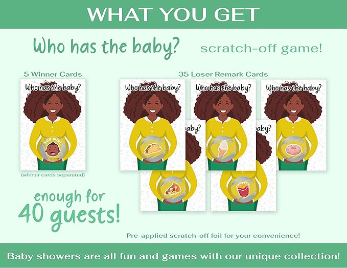Party Hearty Baby Shower Games for Girl and Boy, 40 Emoji Scratch Off Lottery Tickets, Baby Games Ideas, Scratch Off Game