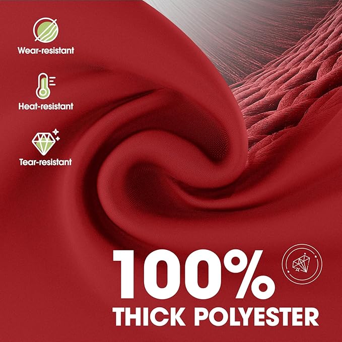 Pureegg Rectangle Table Cloth 60" x 84" – Durable Polyester Tablecloth Offers Reusable & Washable Protection, Ideal for Outdoor Party, Picnic, Wedding, Banquet and Birthday, Red