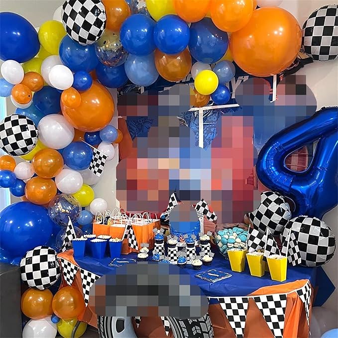 Navy Blue Foil Balloon Number 4, 40'' Giant Self Inflating Number Balloons Set 0-9, Large Dark Blue Number 4 Helium Balloon for Boys 4th Birthday Anniversary Party Decorations Supplies